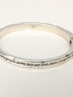 Authentic Brighton Footprints Hinged Bangle
